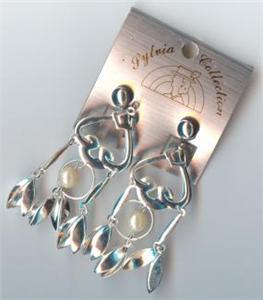 Chic Dangglies - Silver Coloured Earrings