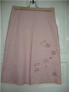 EE-S Peach Skirt With Emboirary