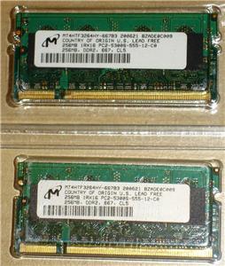 2 x 256MB RAM