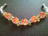 Magnetic Orange Flower Bracelet