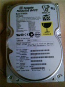 Working Seagate Harddisk (8.6 gbyles)