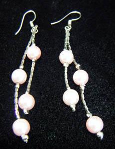 BN pink dangling earrings