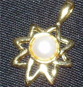 golden sun pearl pendant