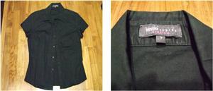 Bossini Black Ladies Collared Shirt (Size 7)