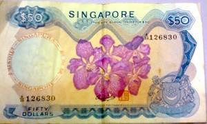 Singapore $50 Old Orchid Note