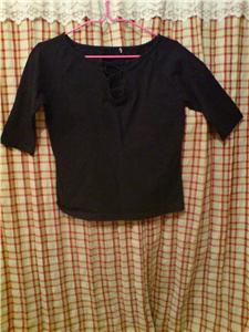 CRAZY SALE*black half sleeve tee top *FREE POST*