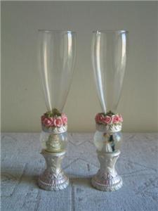 Wedding champagne glasses (Partial spoilage)