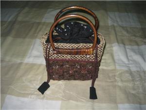 Handcrafted rattan bag