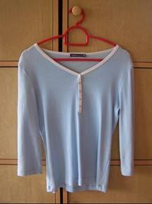 Light Blue Bossini Long-sleeved shirt