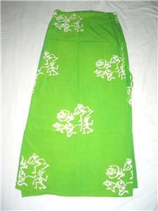 Green sarong/wrap-around skirt