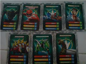 7 Power Rangers Dino Thunder playing cards