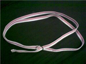 Abercrombie & fitch thin pink striped long belt