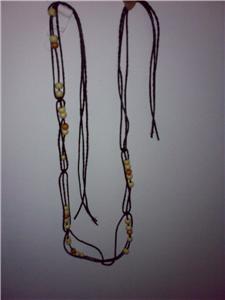 Beaded Indie leather Belt / Necklace