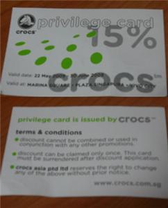 Crocs Discount Voucher 15%