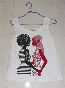 White graphic tank