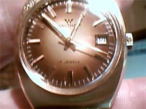 REAL NICE 27 JEWEL WALTHAM TWOTONE FACE GOLD WATCH