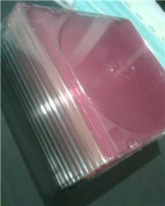 10 slim coloured cd cases