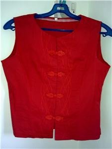 Red Sleeveless Top