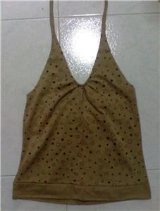 Brown Halter with Hearts Motif