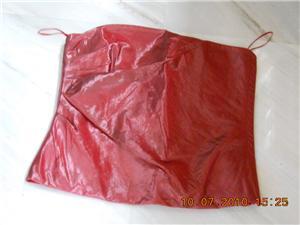 Arthur Yen Silk Tube Top [Maroon Red]