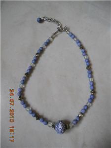 Blue beads necklace