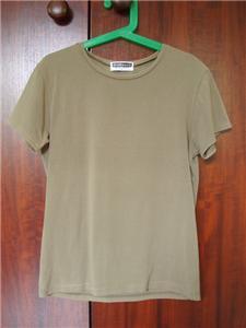 Giordano army green round-neck T-shirt (M size)