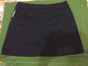 Black Green Stripe Skirt