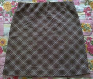 Checkered Brown Skirt