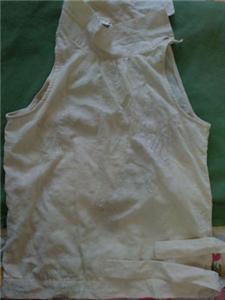 a'new cream sleeveless top size S