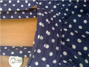 Blue Polka Dress - Close up