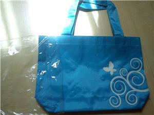 butterfly blue bag inside the bag