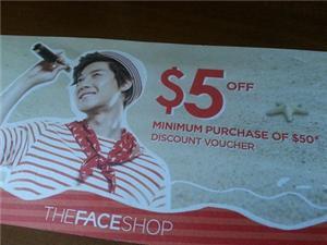 THEFACESHOP $5 OFF voucher