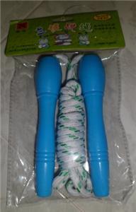 Blue skipping rope