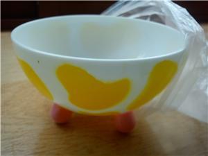 New cow design bowl -yellow