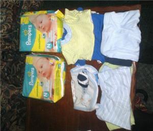 clothes and diapers