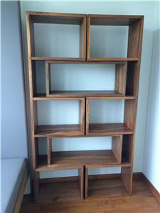 Stylish teak shelf