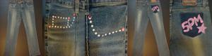 Jeans with Sequined Pockets