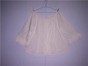 White Ruffled Sleeve Top XXL 